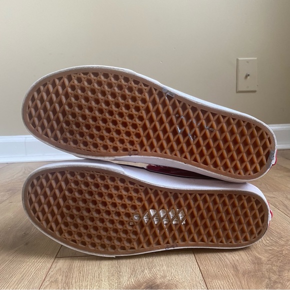 Vans Hightop Sk8-Hi Shoes Red White Suede Men’s Size 8.5 Women’s Size 10 - Picture 8 of 11